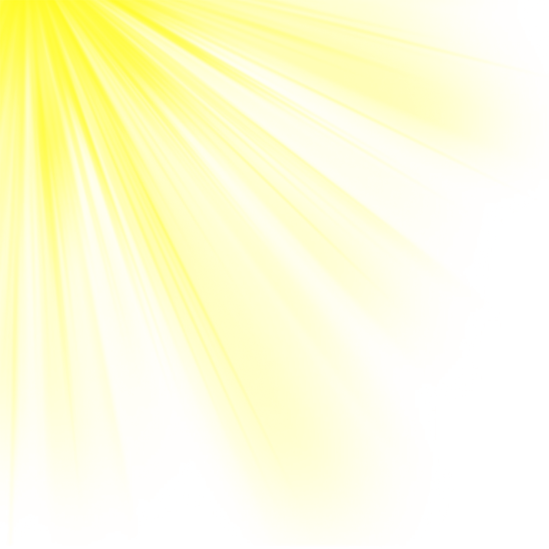 Лучи солнца на прозрачном фоне