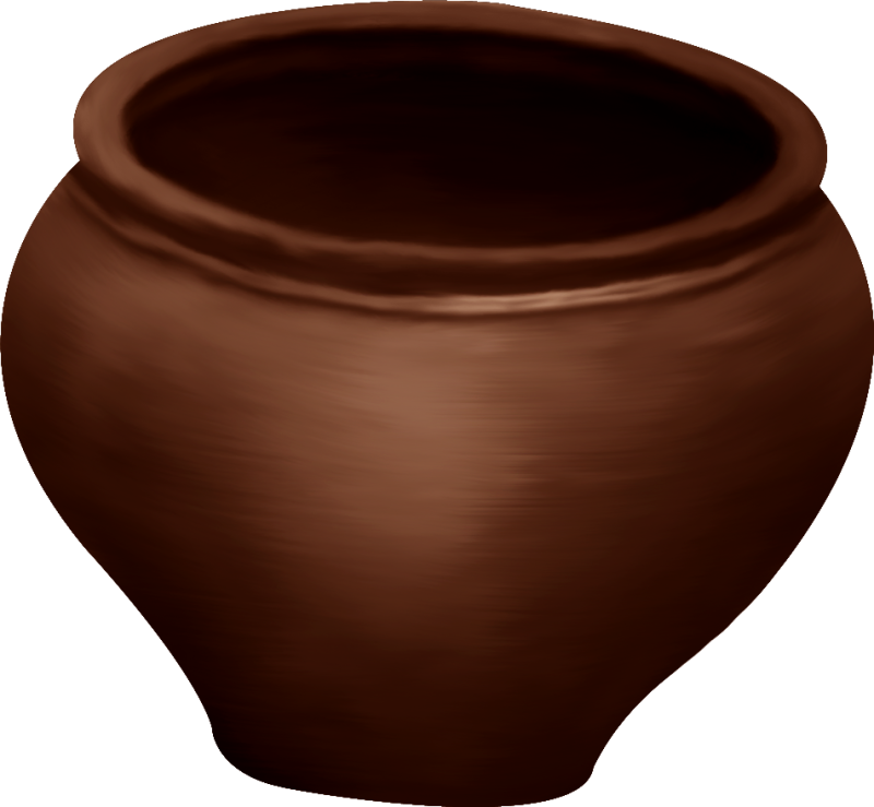 Посуда глиняный чугунок