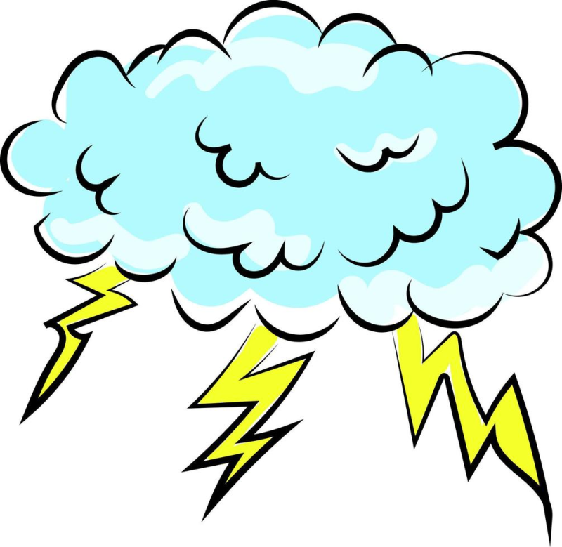 Гроза для детей на прозрачном фоне