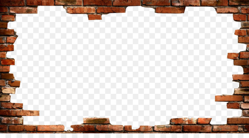 Рамка из кирпича на прозрачном фоне