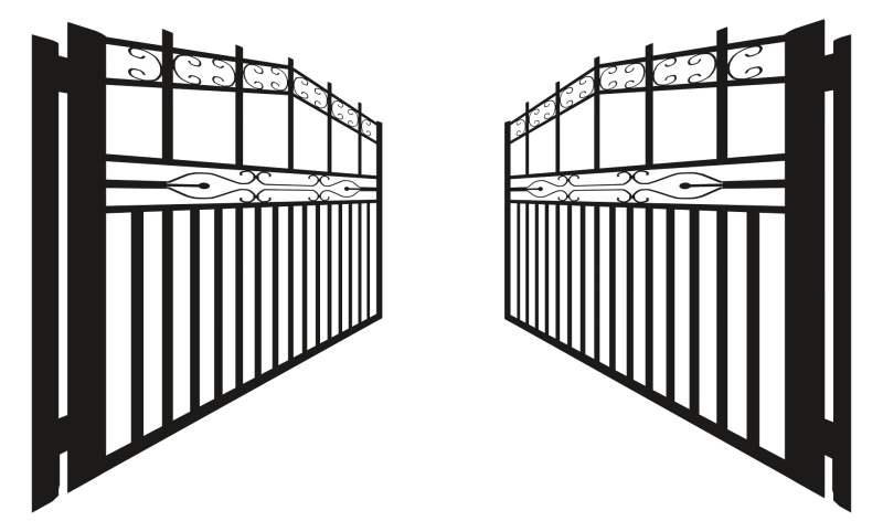 Черно белый забор