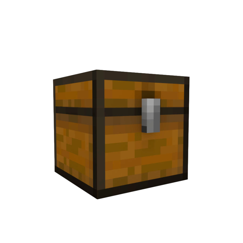 Сундук открытый в майнкрафт сбоку