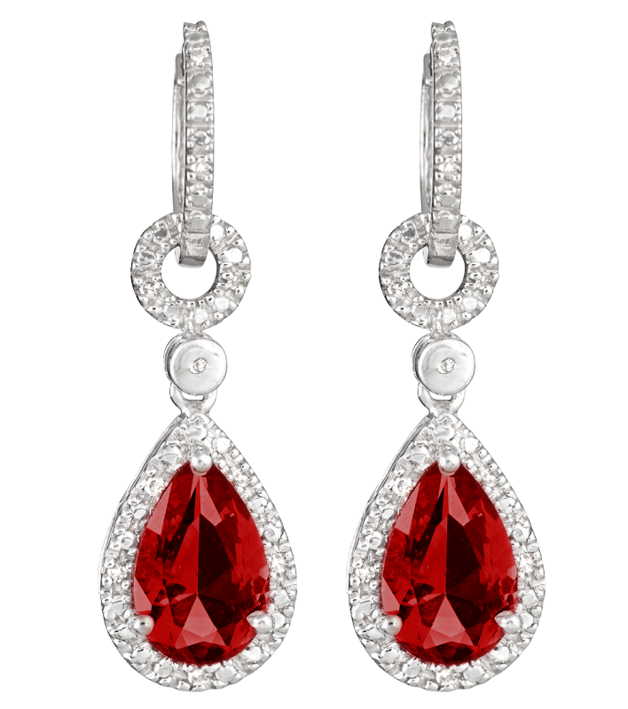 Бижутерия с красными камнями