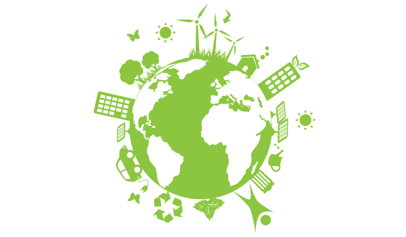 Окружающая среда на белом фоне