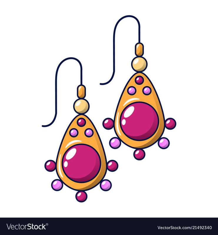 Серьги рисунок для детей