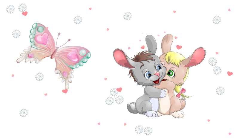 Заяц на прозрачном фоне