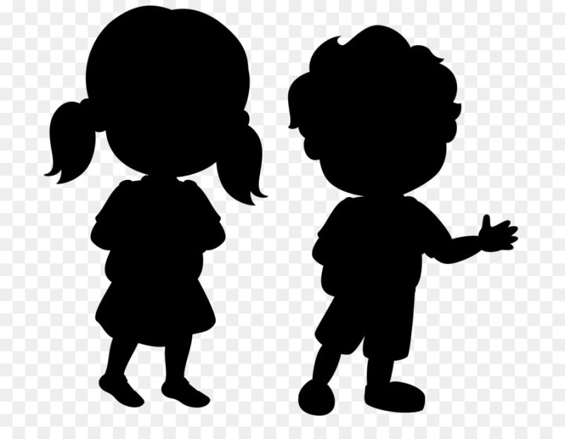 Силуэты играющих детей