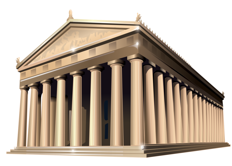 Греческий храм с колоннами