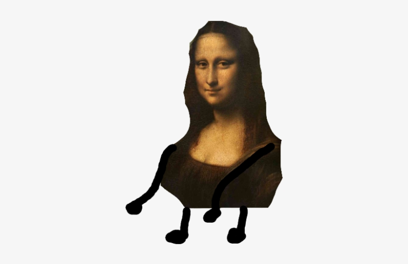 Мона Лиза на прозрачном фоне