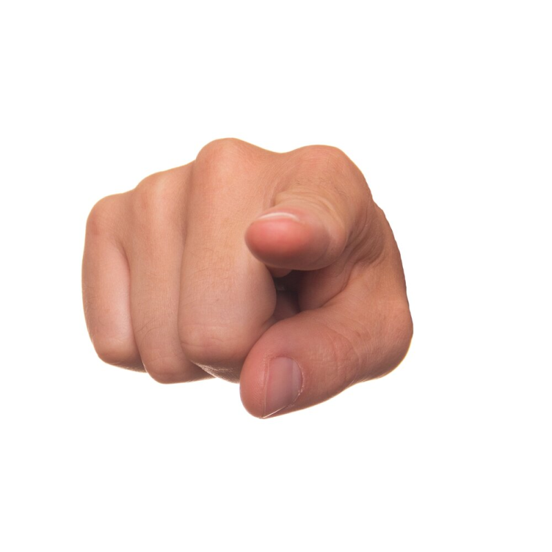 Рука показывает на тебя