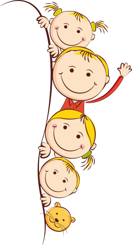 Дети на прозрачном фоне