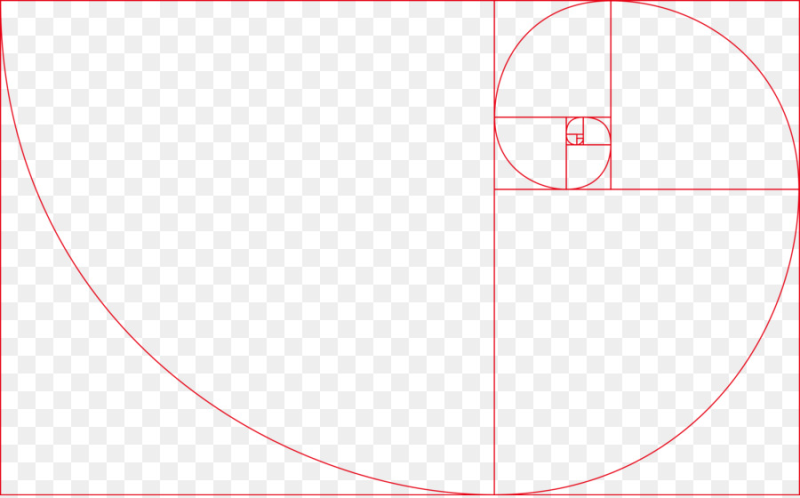 Золотое сечение на прозрачном фоне