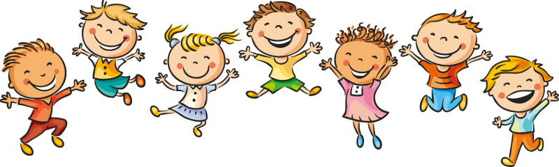 Радостные дети на прозрачном фоне