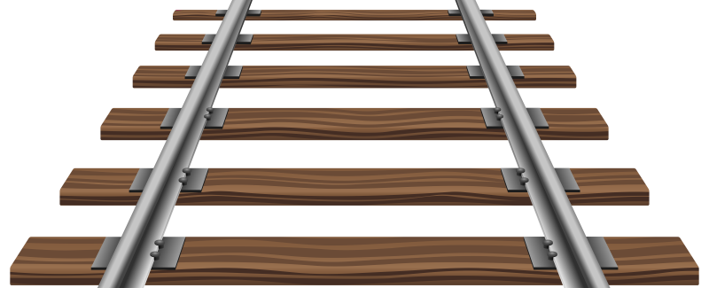 Рельса на белом фоне