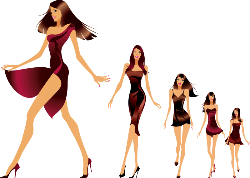 Силуэт модели на подиуме