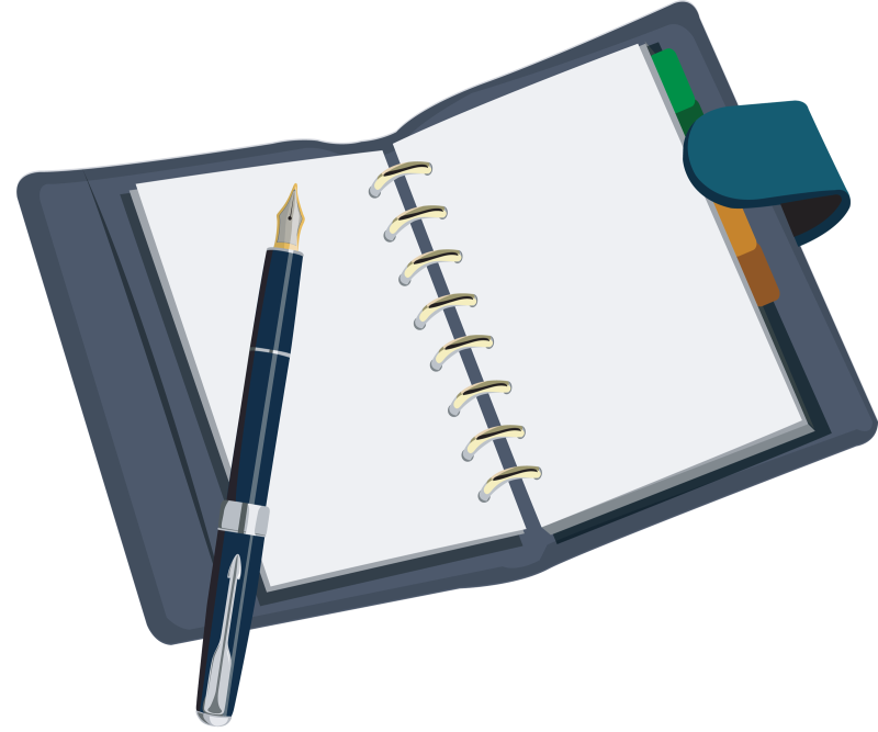Блокнот с ручкой