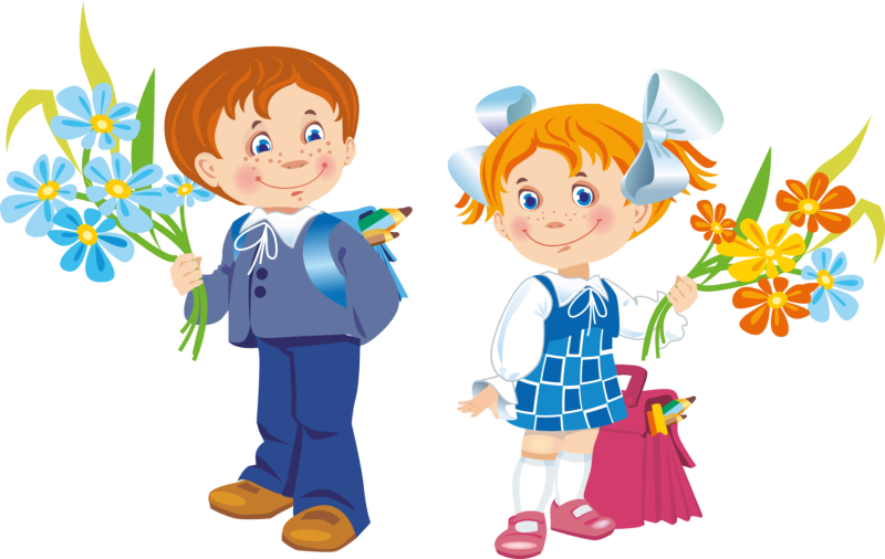 Мальчик и девочка школьники