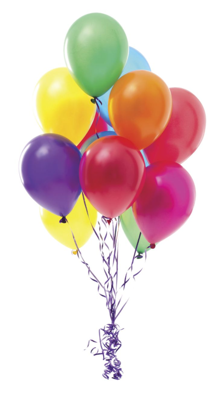 Воздушные шары на белом фоне