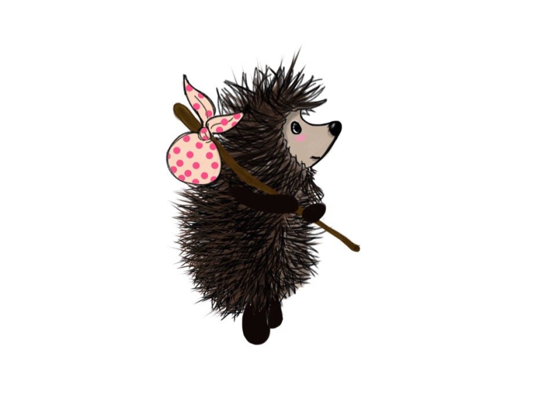 Ежик с палочкой