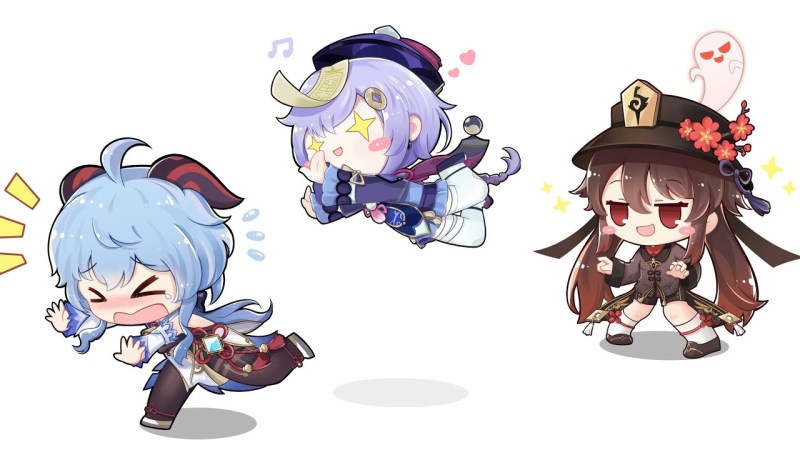 Стикеры Геншин Импакт Чиби Сяо