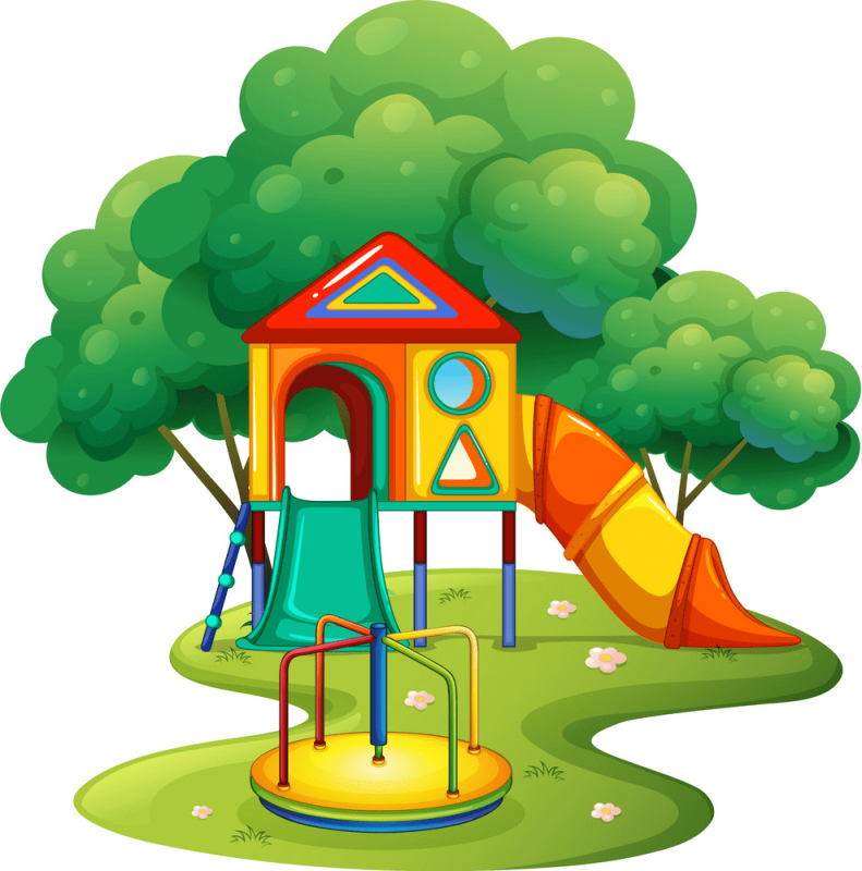 Детская мультяшная игровая площадка