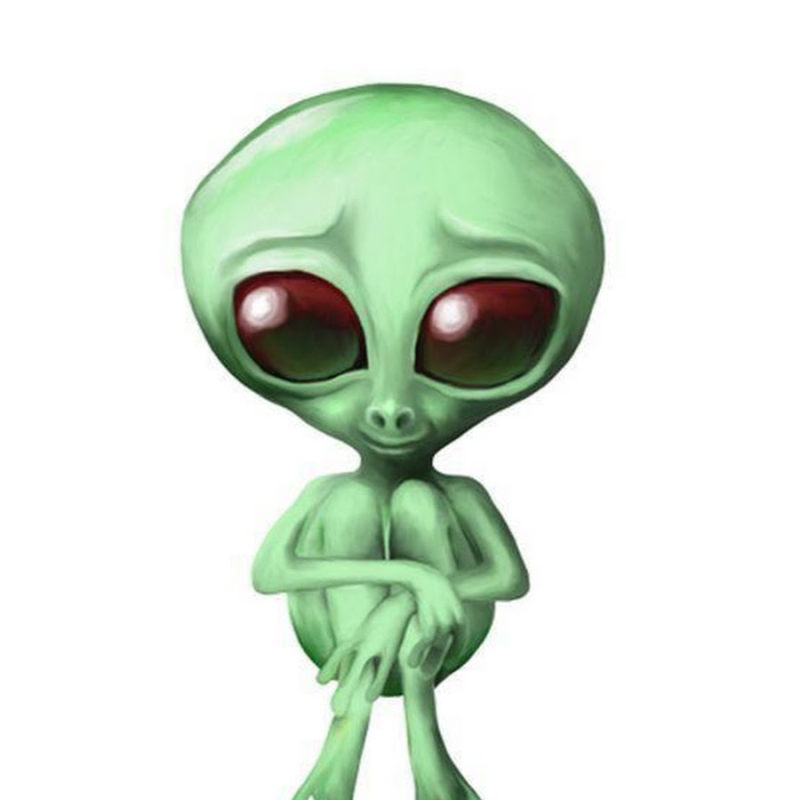 Инопланетянин на белом фоне