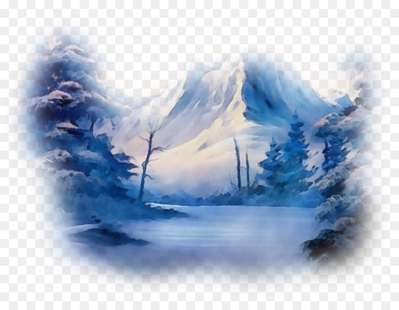 Пейзаж на прозрачном фоне