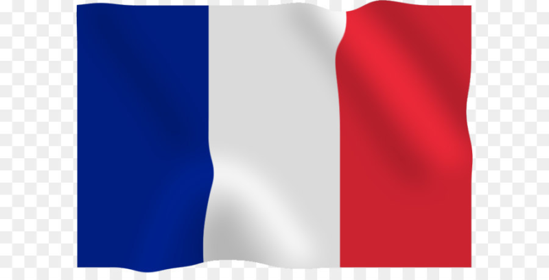 Флаг Франции на белом фоне