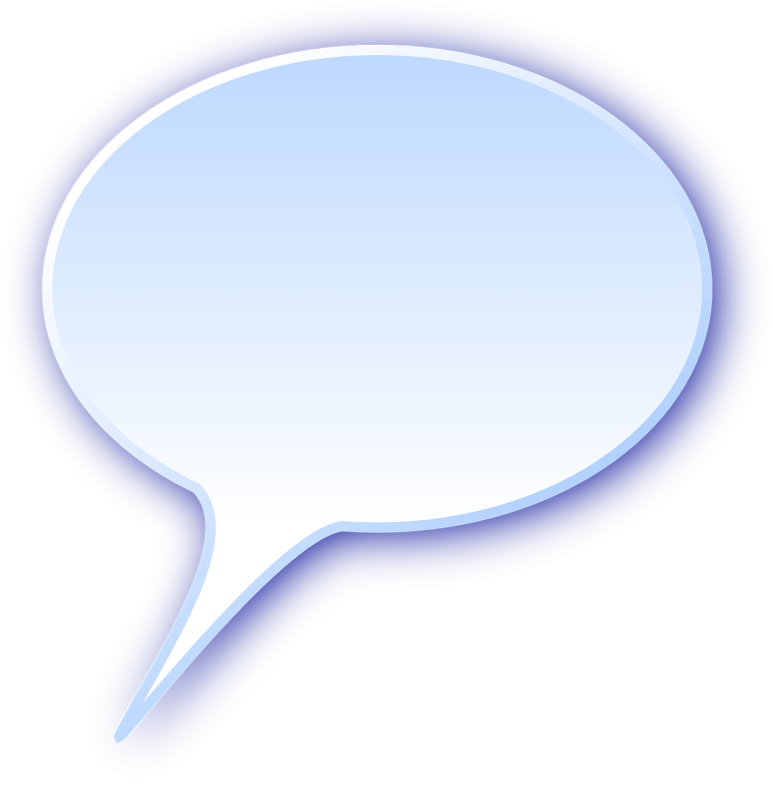 Речевое облако на прозрачном фоне