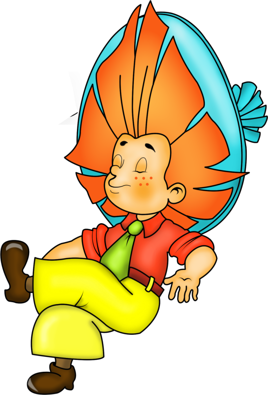 Герои Незнайки на прозрачном фоне