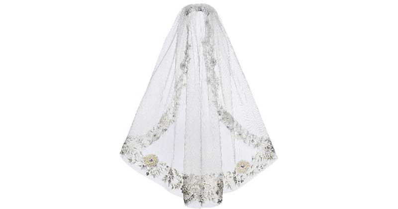 Фата невесты на прозрачном фоне