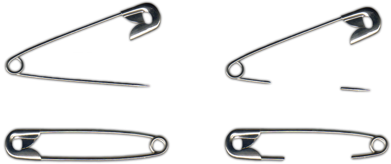 Булавка на прозрачном фоне