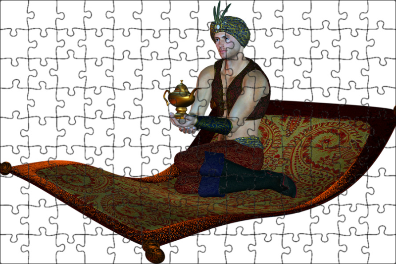 Ковер самолет на белом фоне