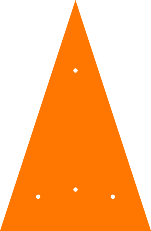 Яркий оранжевый треугольник