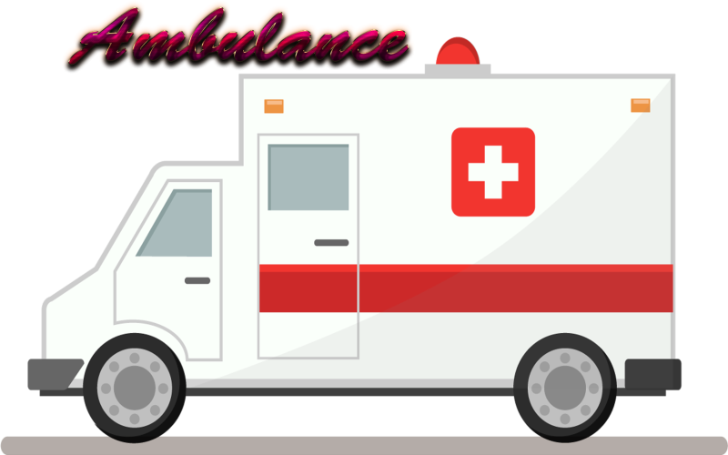 Автомобиль скорой помощи на белом фоне