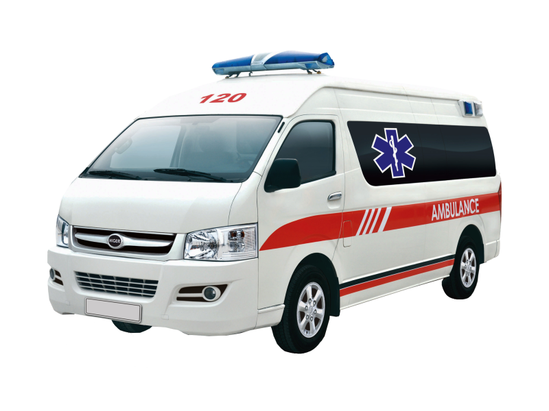 Машина скорой помощи на белом фоне