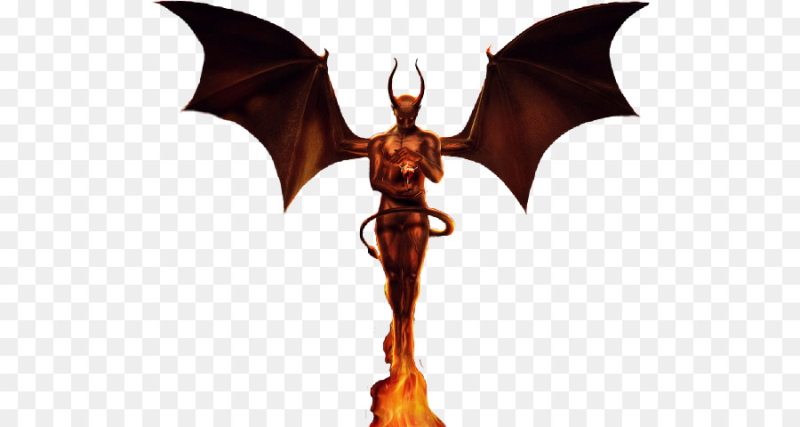 Дьявол на прозрачном фоне