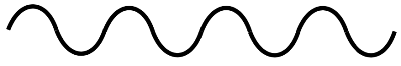 Белая волнистая линия