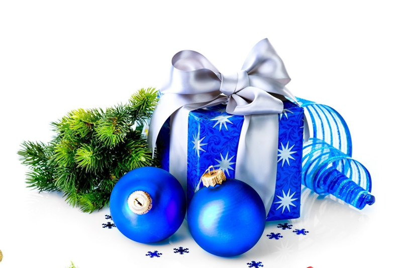 Новый год на белом фоне