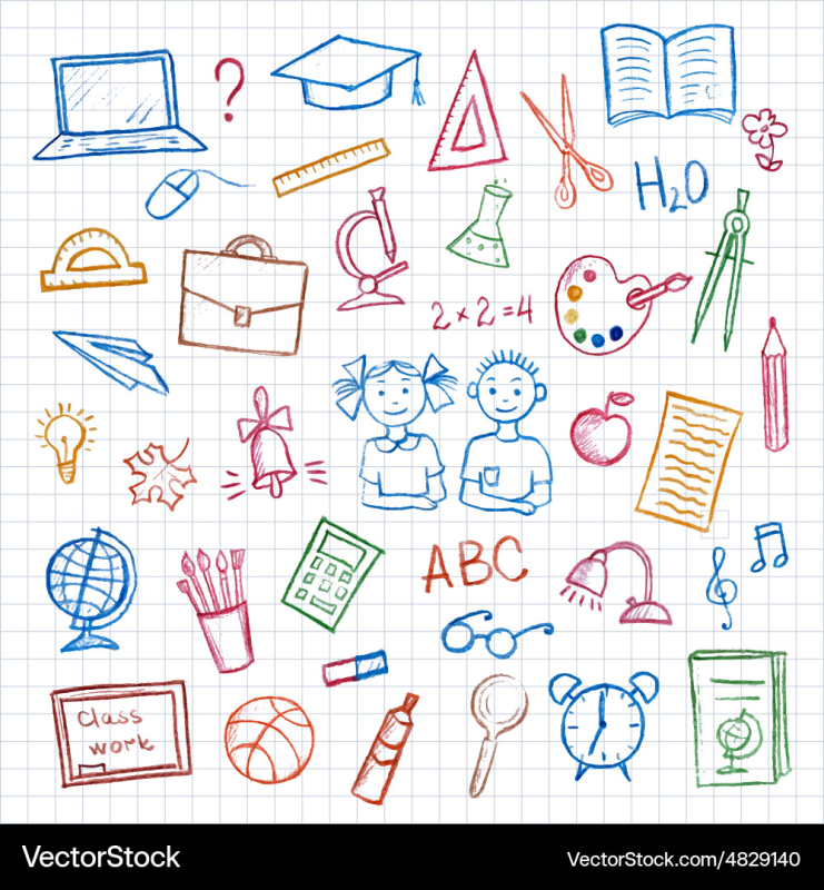 Школьные символы вектор
