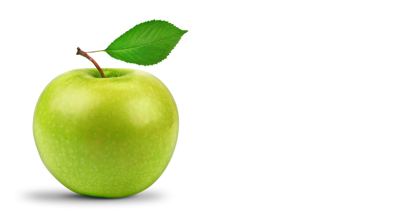 Яблоко на белом фоне