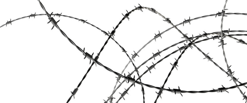 Колючая проволока без фона