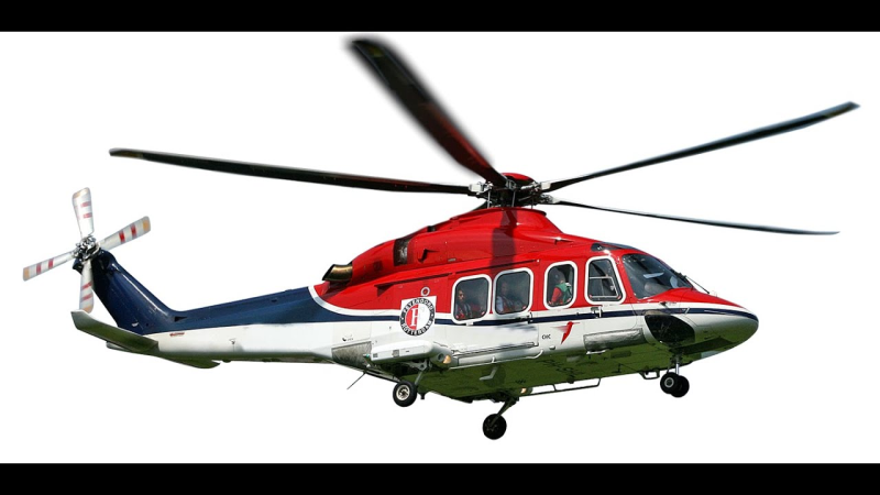 Вертолет на белом фоне