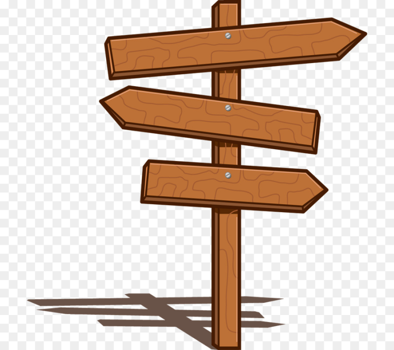 Деревянный столб с указателями