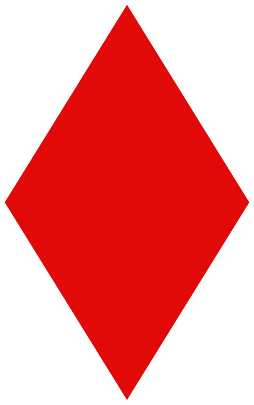 Красный ромб на белом фоне