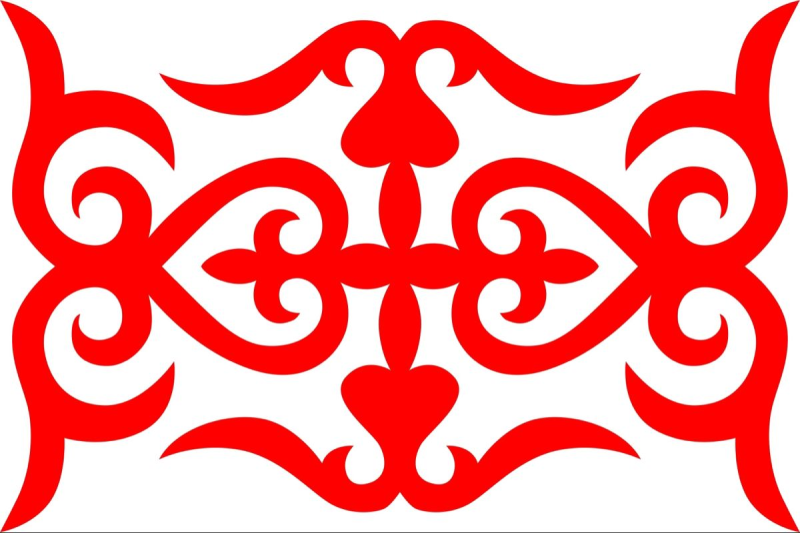 Кыргызстан национальный орнамент вектор