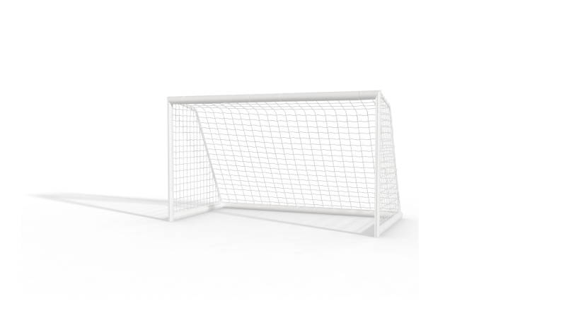 Футбольные ворота на белом фоне