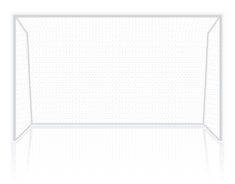 Футбольные ворота на белом фоне