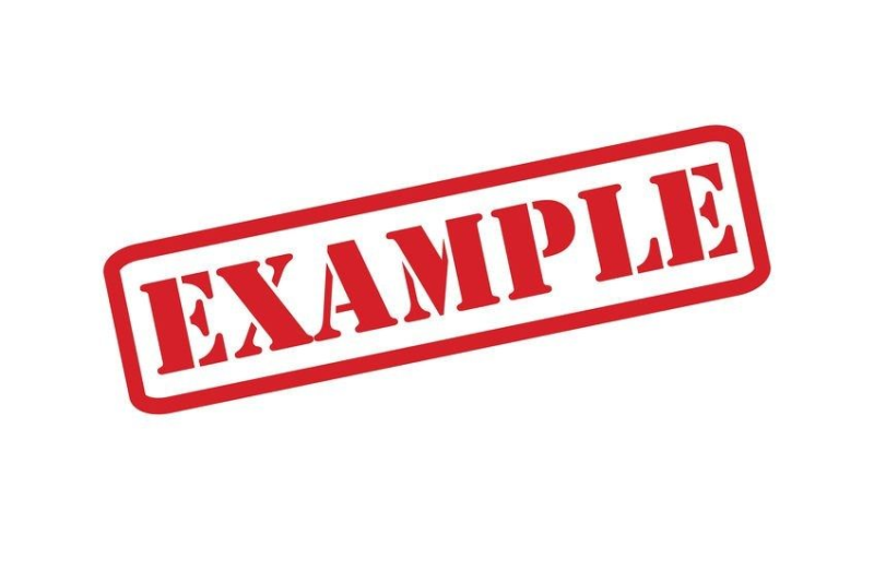 Пример надпись