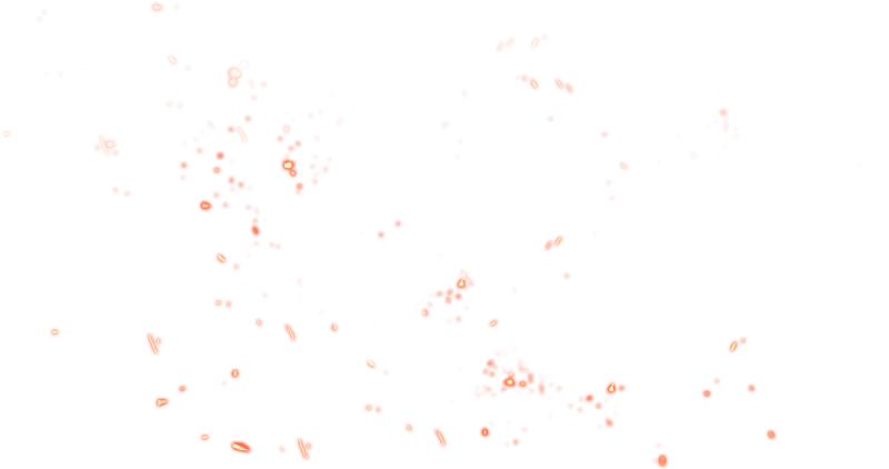 Частички огня на прозрачном фоне